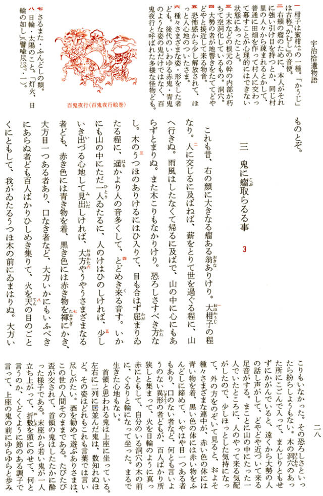 新編日本古典文学全集 宇治拾遺物語の版面