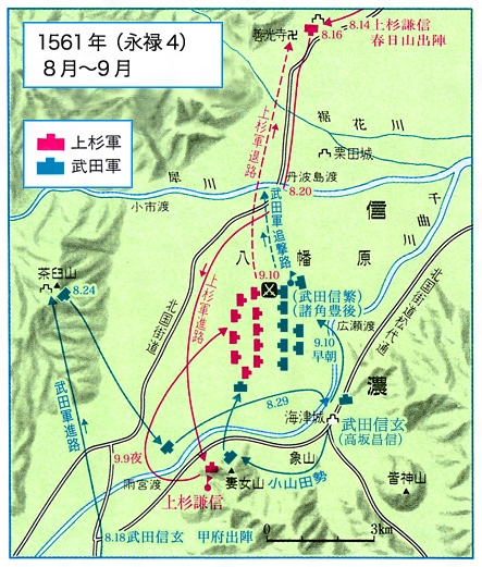 川中島の戦い（1561年8月～9月）［百科マルチメディア］