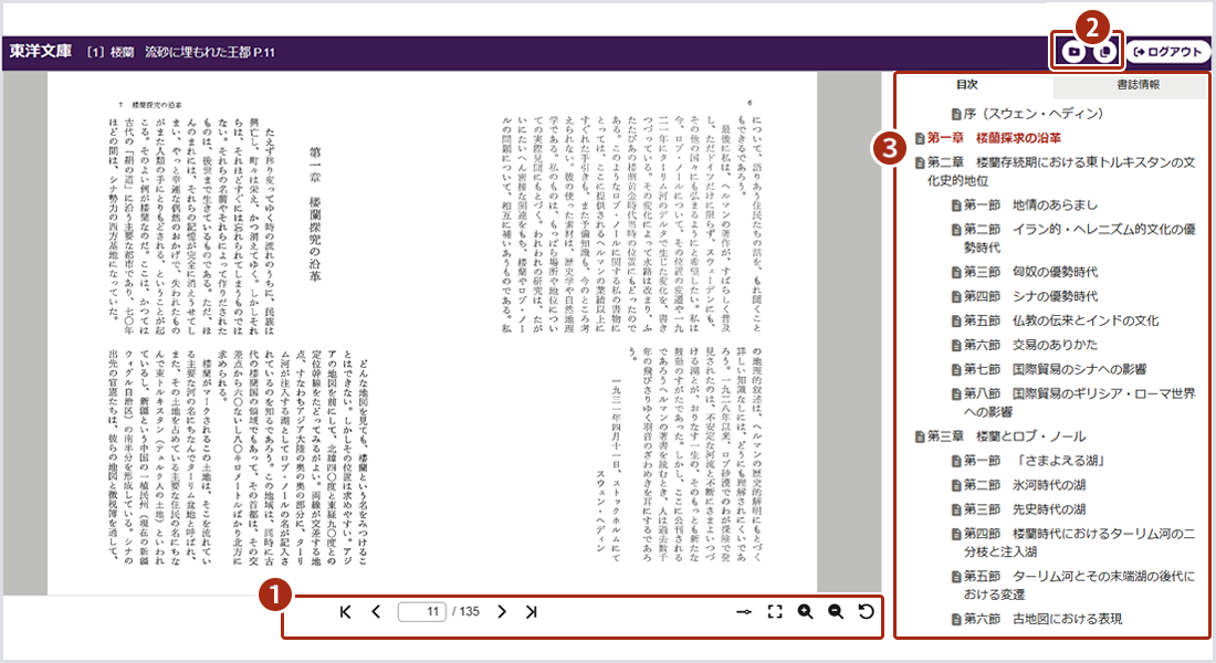 「東洋文庫」本文画面